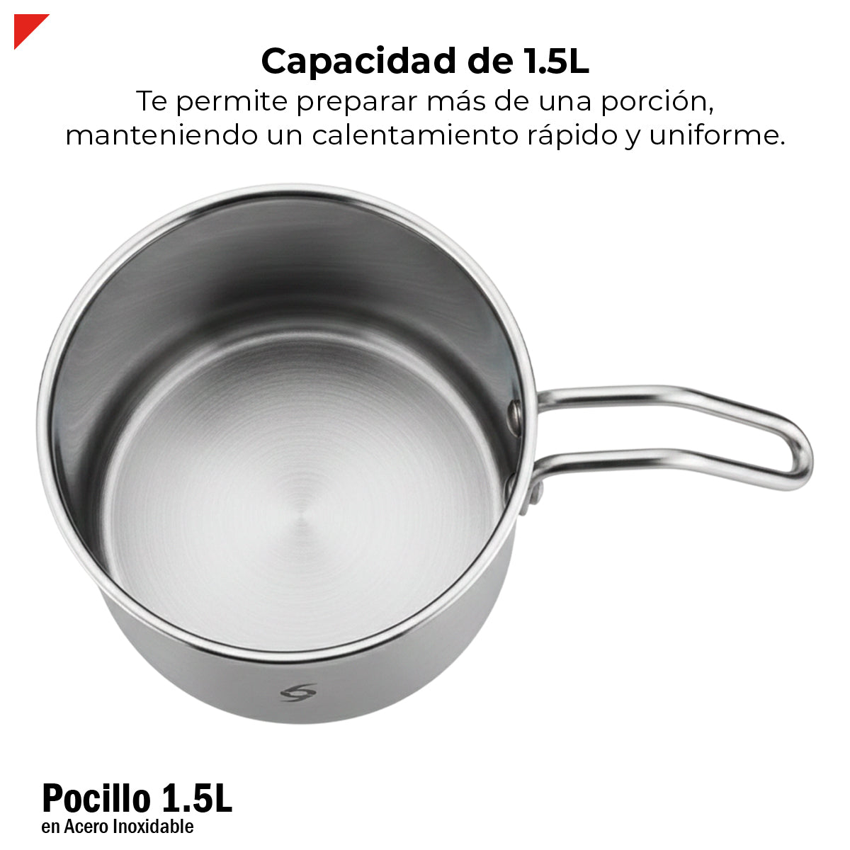 Pocillo 1.5l Acero Inoxidable 304 Base Encapsulada Bogner
