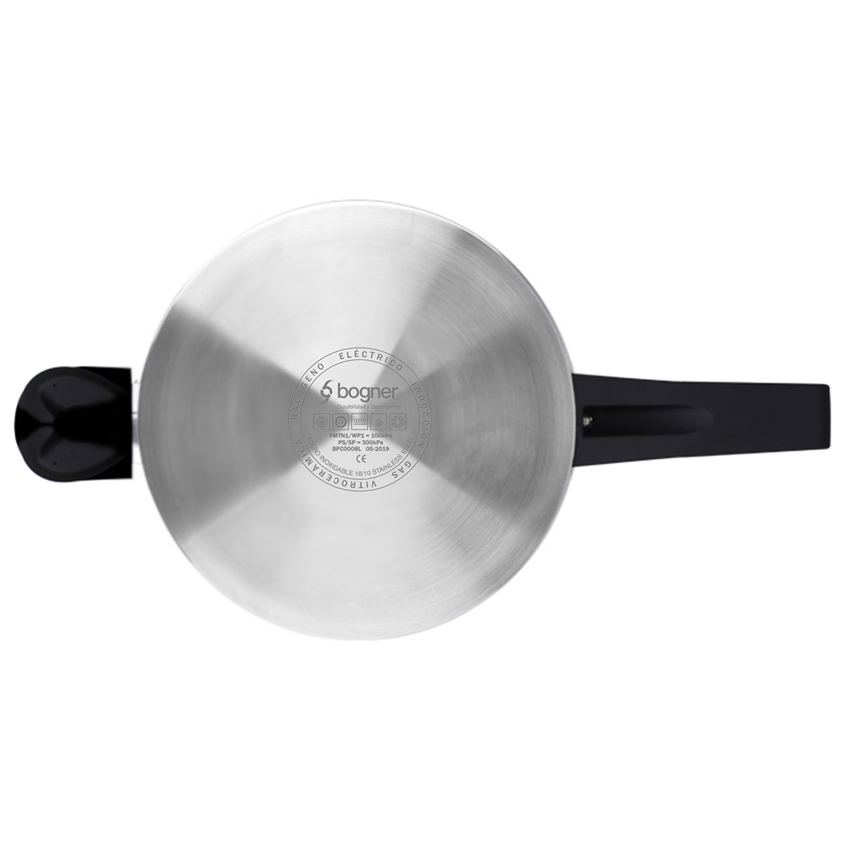Combo Olla de presión 8L acero inoxidable + Comal de granito