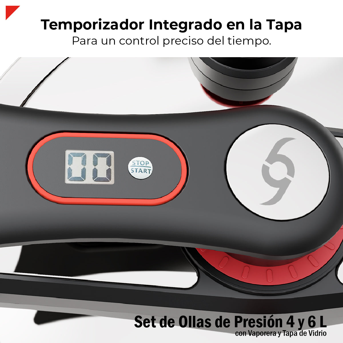 Set De Ollas De Presion Bogner 4 Y 6l Inox 304 Vapor Y Tapa
