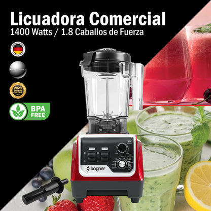 Licuadora de Alta Potencia Bogner BSB03R 2200W | Vaso de Tritán