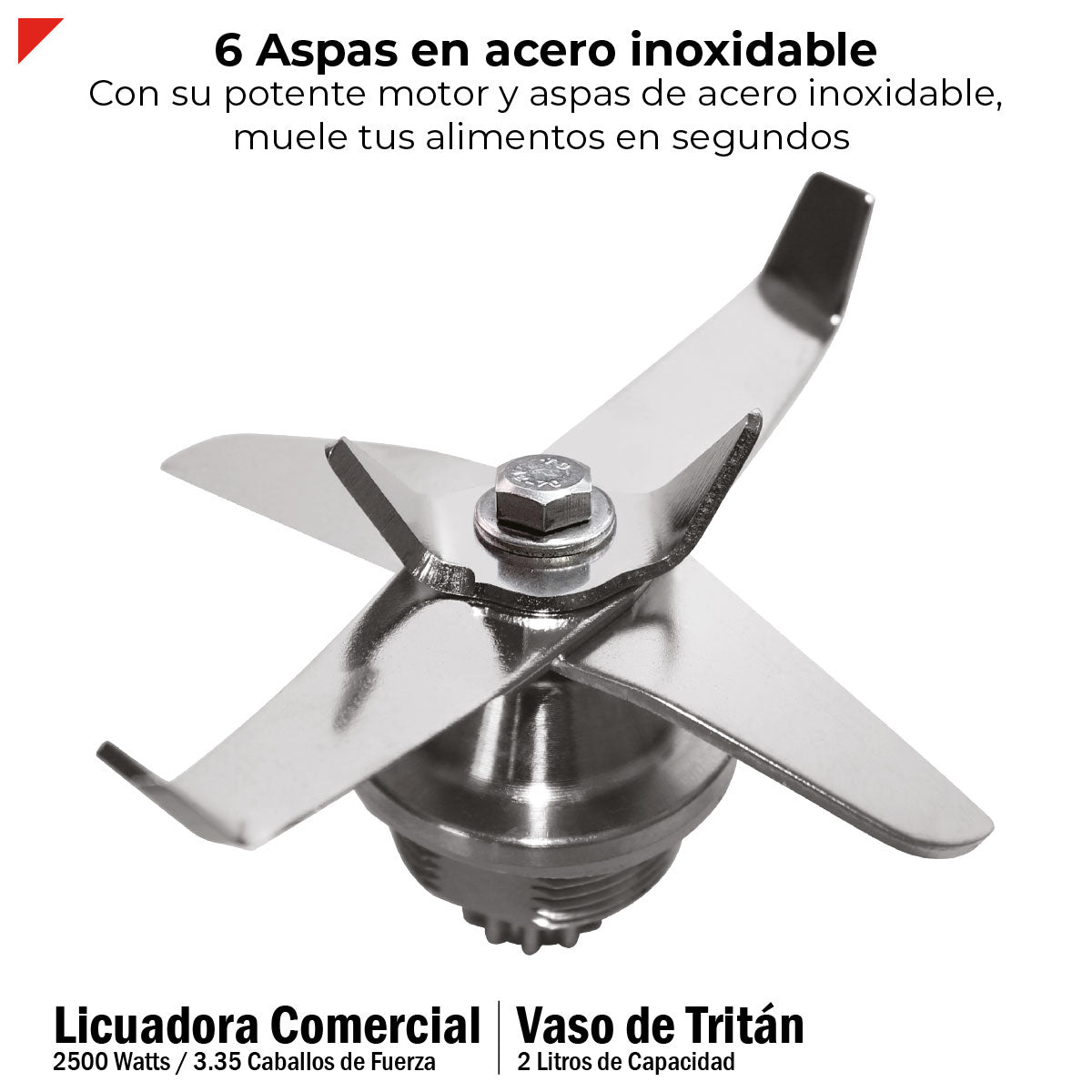 Bogner Combo Licuadora Comercial 2500w 2L Tritán BSB07N + Vaso Extra