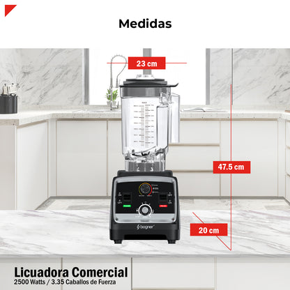 Bogner Licuadora Comercial 2500w 2l Tritán BSB07N