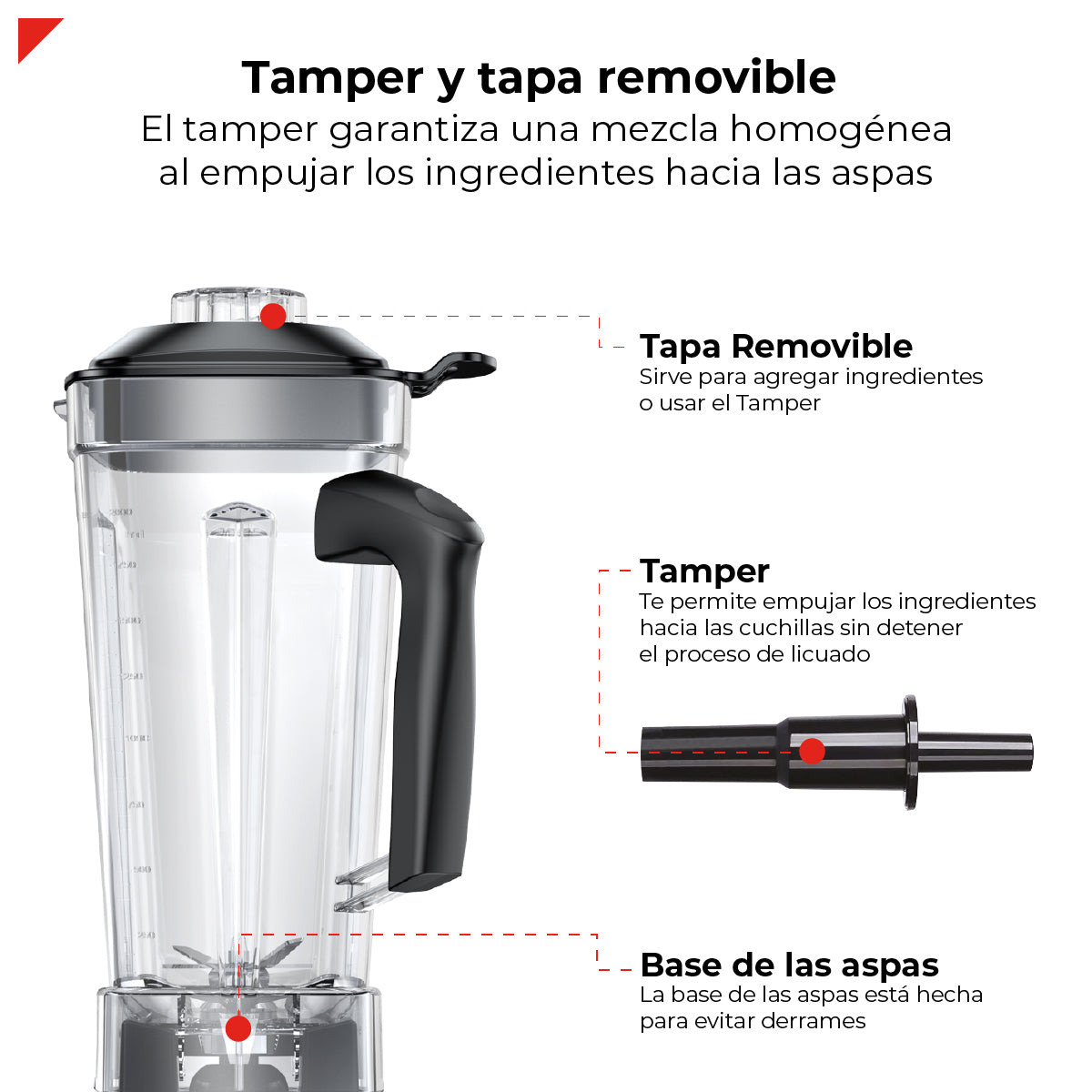 Bogner Combo Licuadora Comercial 2000w 2L Tritán BSB08S + Vaso Extra