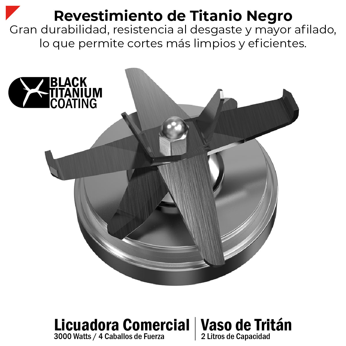 Bogner Combo Licuadora Profesional BSB09S – 3000W, 2L, Cuchillas Titanio + Vaso Extra