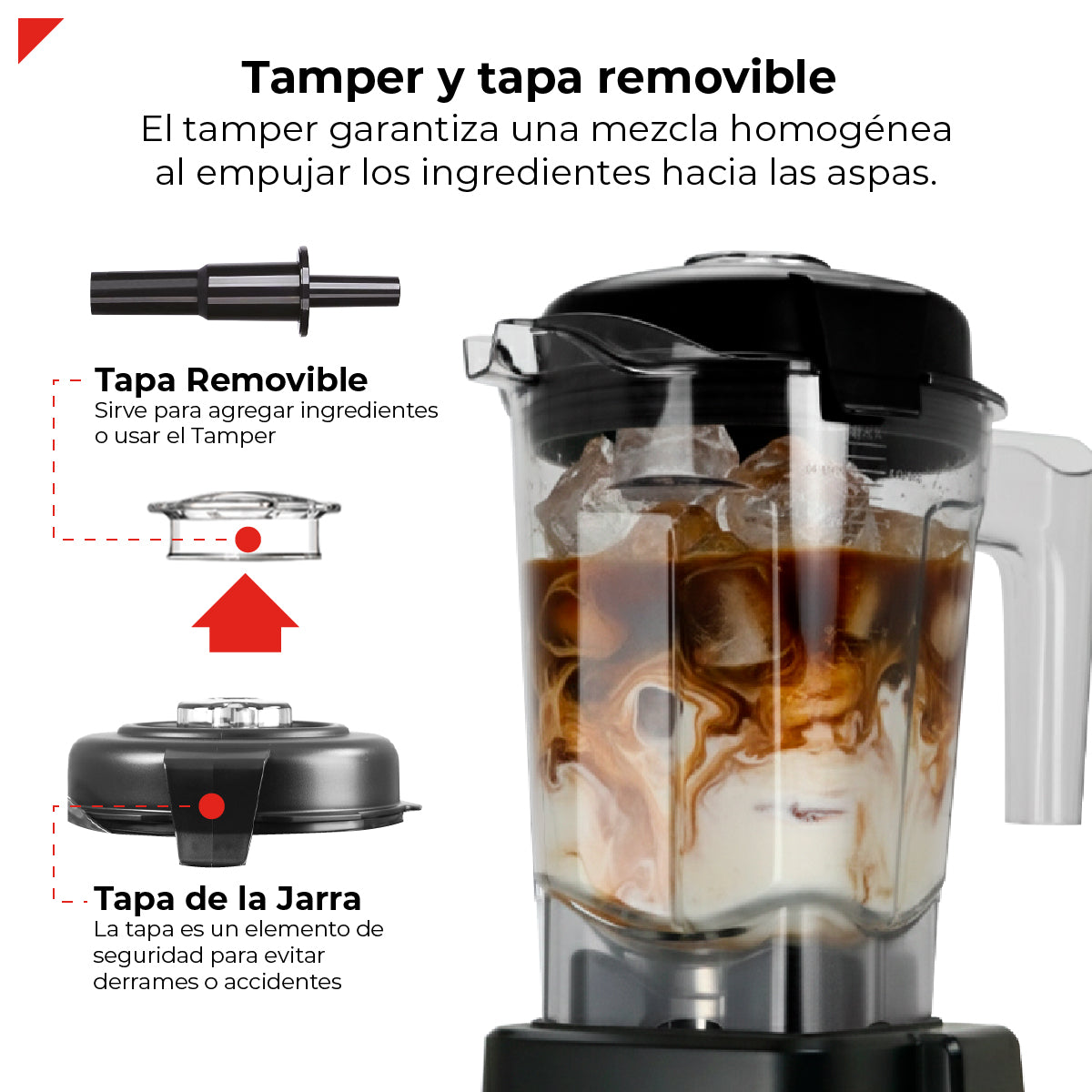 Bogner Combo Licuadora 2 En 1 2500w Tritán 2l + Vaso Extra