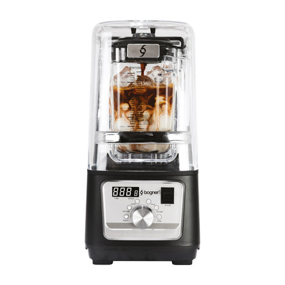 Bogner Licuadora Comercial  Silenciosa BSSB01 3000W (4 HP) con Cubierta Antiruido, Jarra de Tritán 2L, 6 Programas, Panel LED y Función Pulso