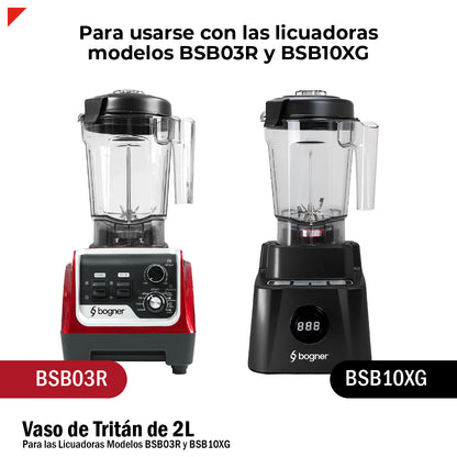 Vaso Tritán 2l C/aspas Y Tapa Para Licuadora Bbs10xg y Bsb03r