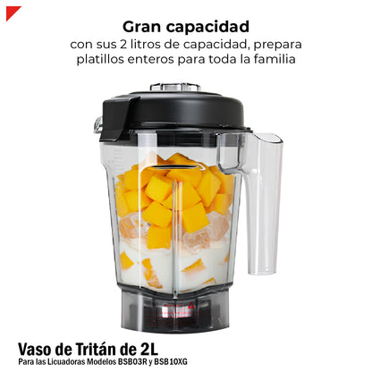 Vaso Tritán 2l C/aspas Y Tapa Para Licuadora Bbs10xg y Bsb03r