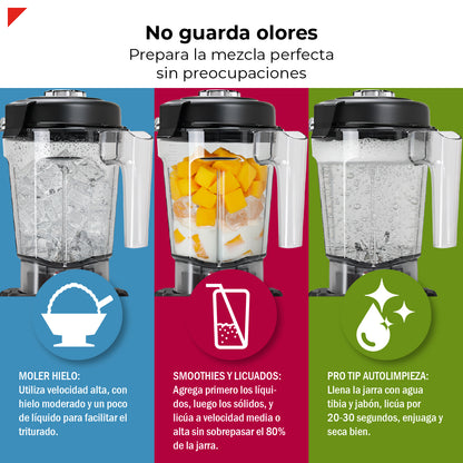 Vaso Tritán 2l C/aspas Y Tapa Para Licuadora Bbs10xg y Bsb03r