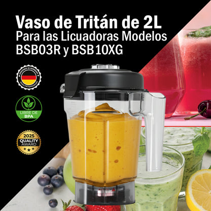 Vaso Tritán 2l C/aspas Y Tapa Para Licuadora Bbs10xg y Bsb03r