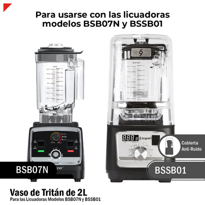 Vaso Tritán 2l C/aspas Y Tapa Para Licuadora Bssb01 Y Bsb07n