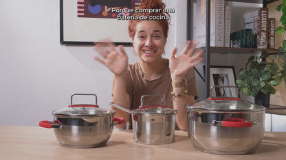 Bogner Batería De Cocina Acero Inoxidable 6 Piezas BCPS06SS