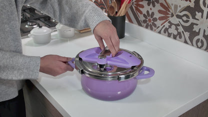 Bogner Olla De Presión 3l Acero Inox 304 Color Morado BPC03P