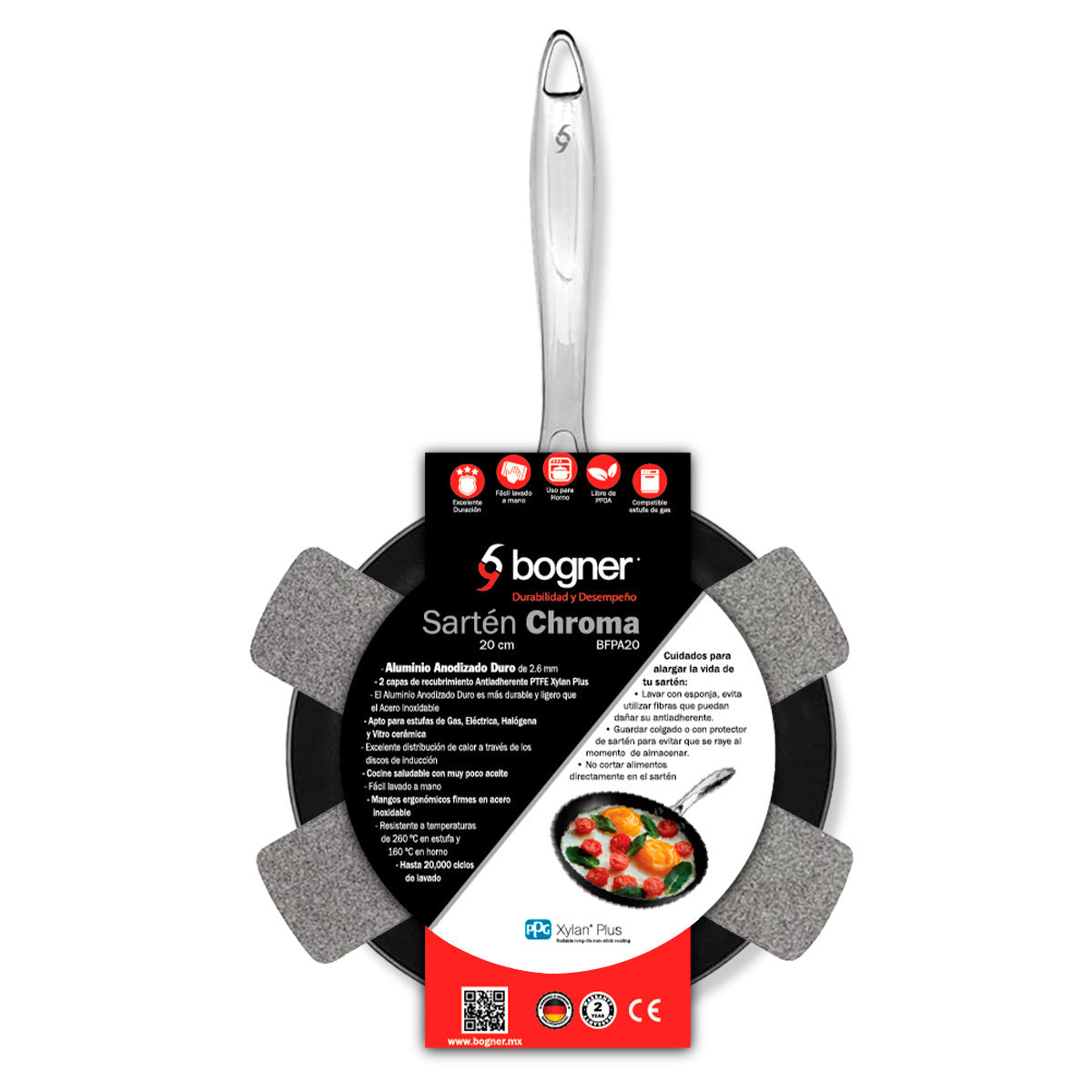 Set de Sartenes 24 y 28 cm de aluminio anodizado con doble antiadherente