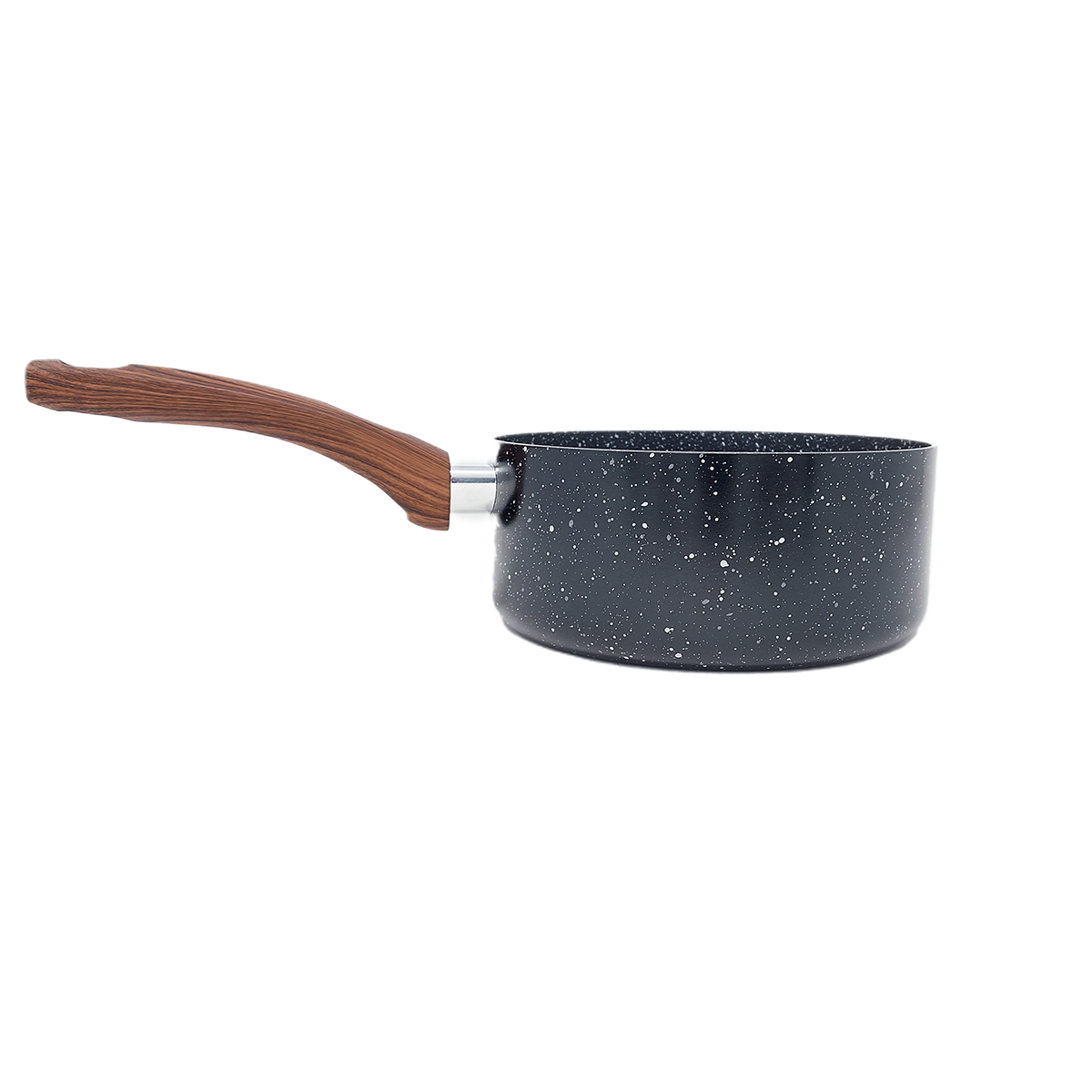 Cazo Granito Madera Antiadherente 2 litros C/tapa Cristal Bogner